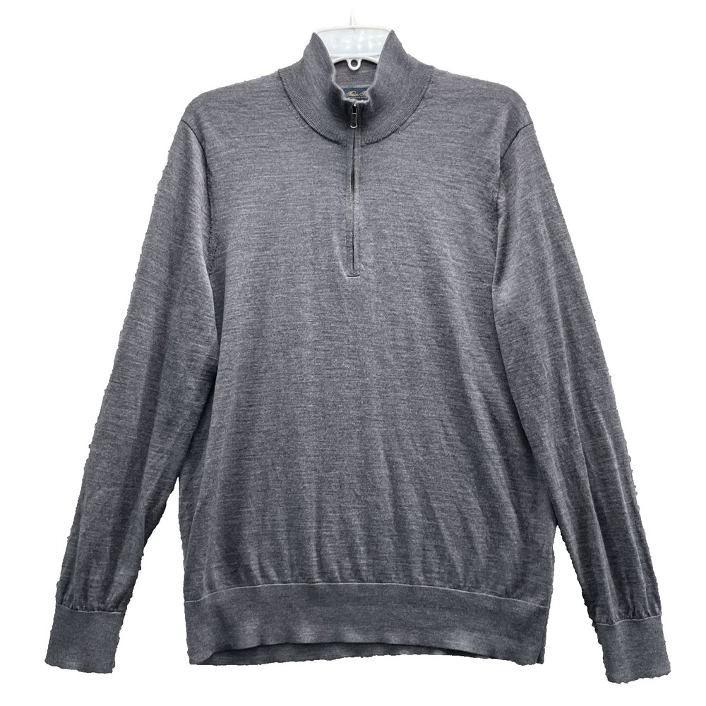 Brooks Brothers Extra Fine Merino Wool Sweater Mens XL 1/4 Preppy Classic Career